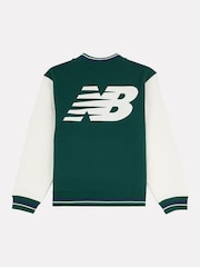 New Balance Green Boys 100% Cotton Baseball Jacket - Image 8 of 11