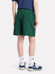 New Balance Green Kids French Terry Small Logo 100% Cotton Shorts - Image 3 of 9