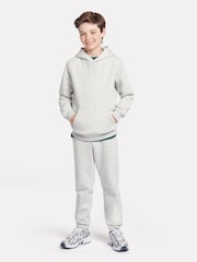 New Balance Grey Small Boys Brush Back Logo Hoodie - Image 5 of 8