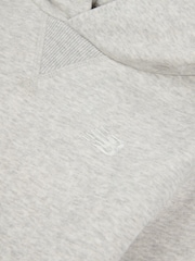 New Balance Grey Small Boys Brush Back Logo Hoodie - Image 8 of 8