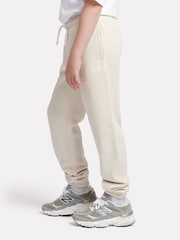 New Balance White Small Boys Brush Back Logo Joggers - Image 2 of 8