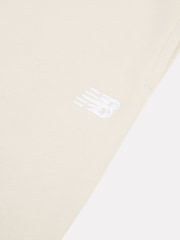 New Balance White Small Boys Brush Back Logo Joggers - Image 8 of 8