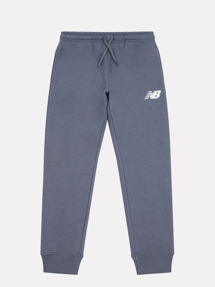 New Balance Blue Boys Brush Back Stacked Logo Joggers - Image 1 of 3