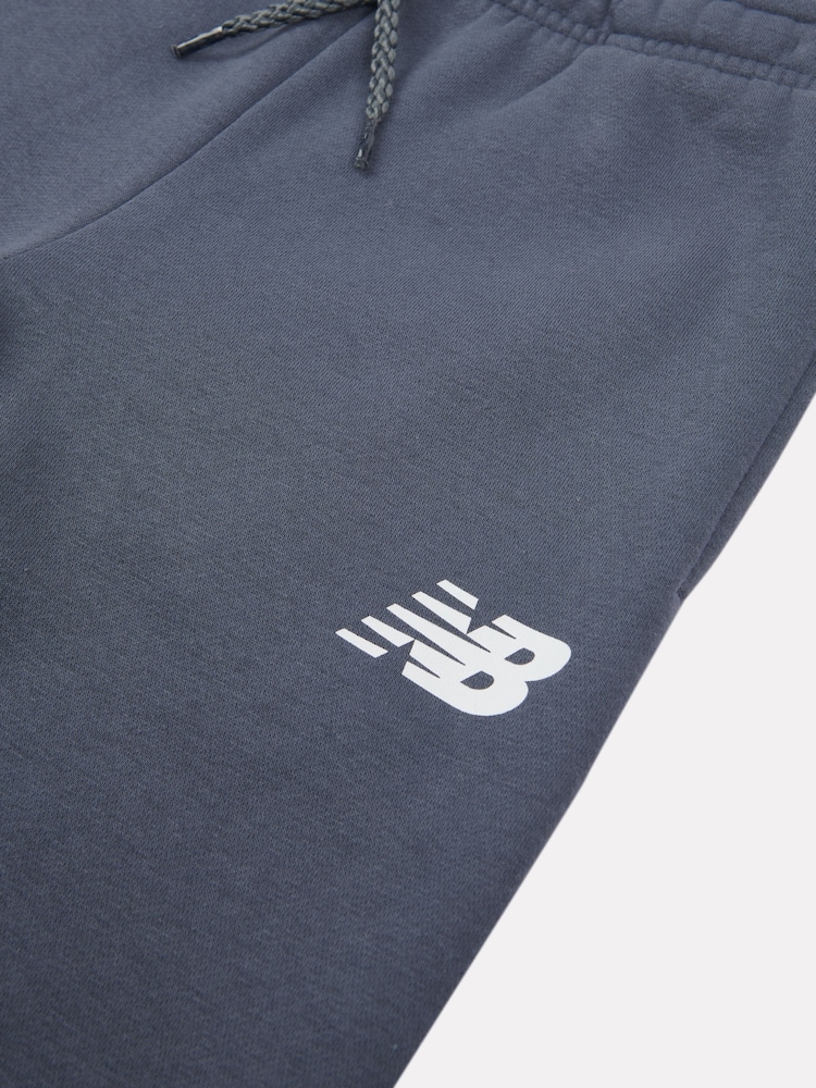 New Balance Blue Boys Brush Back Stacked Logo Joggers - Image 3 of 3