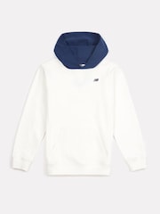 New Balance Cream Boys 100% Cotton Premium Hoodie - Image 7 of 9