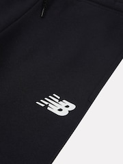 New Balance Black Boys Brush Back Stacked Logo Joggers - Image 8 of 8