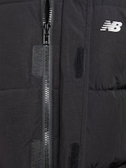 New Balance Black Boys Longline Puffer Coat - Image 10 of 13
