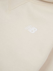 New Balance White Small Boys Brush Back Logo Hoodie - Image 3 of 3