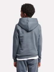 grijs - New Balance hoodie met geborsteld gestapeld logo aan de achterkant voor jongens - Image 3 of 8