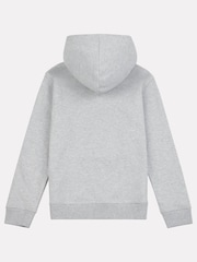 New Balance Grey Kids French Terry Stacked Logo 100% Cotton Hoodie - Image 7 of 8