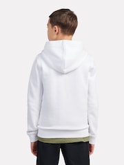 New Balance White Boys Brush Back Stacked Logo Hoodie - Image 3 of 8