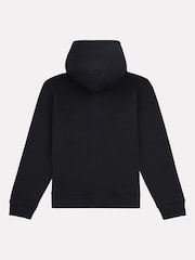 New Balance Black Kids French Terry Small Logo Zip 100% Cotton Hoodie - Image 7 of 8