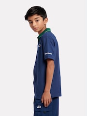 New Balance Blue Boys 100% Cotton Premium Polo Shirt - Image 2 of 8