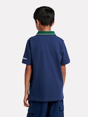 New Balance Blue Boys 100% Cotton Premium Polo Shirt - Image 3 of 8