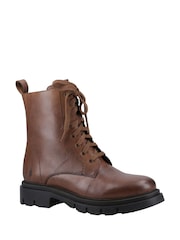 Hush Puppies Rhea Lace Brown Boots - Image 1 of 4