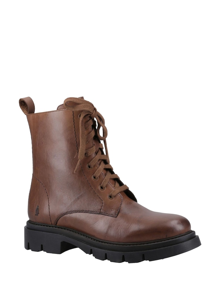Hush Puppies Rhea Lace Brown Boots - Image 1 of 4