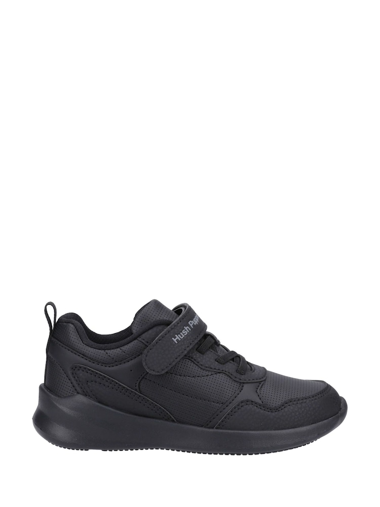 Hush Puppies Senior Marling Bungee Lace Black Shoes - Image 4 of 4