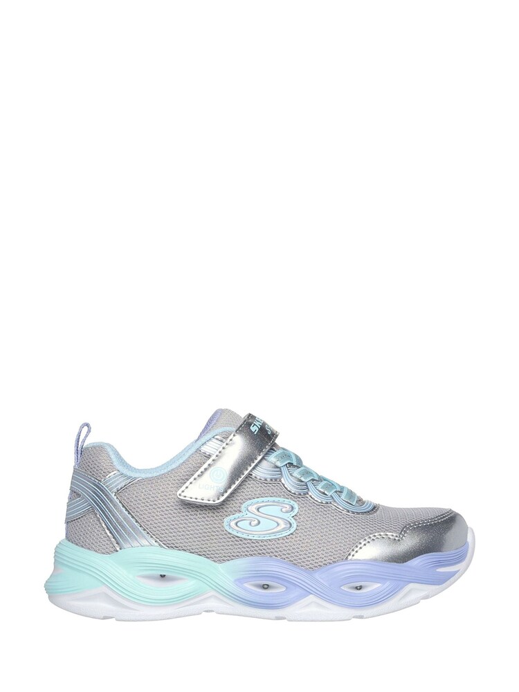 Skechers Silver S-Lights: Twisty Glow Trainers - Image 1 of 1 Skechers Silver S-Lights: Twisty Glow Trainers - Image 1 of 1