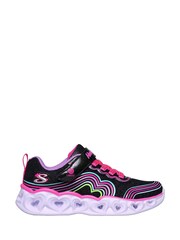 Skechers Black Heart Lights Retro Hearts Trainers - Image 1 of 3