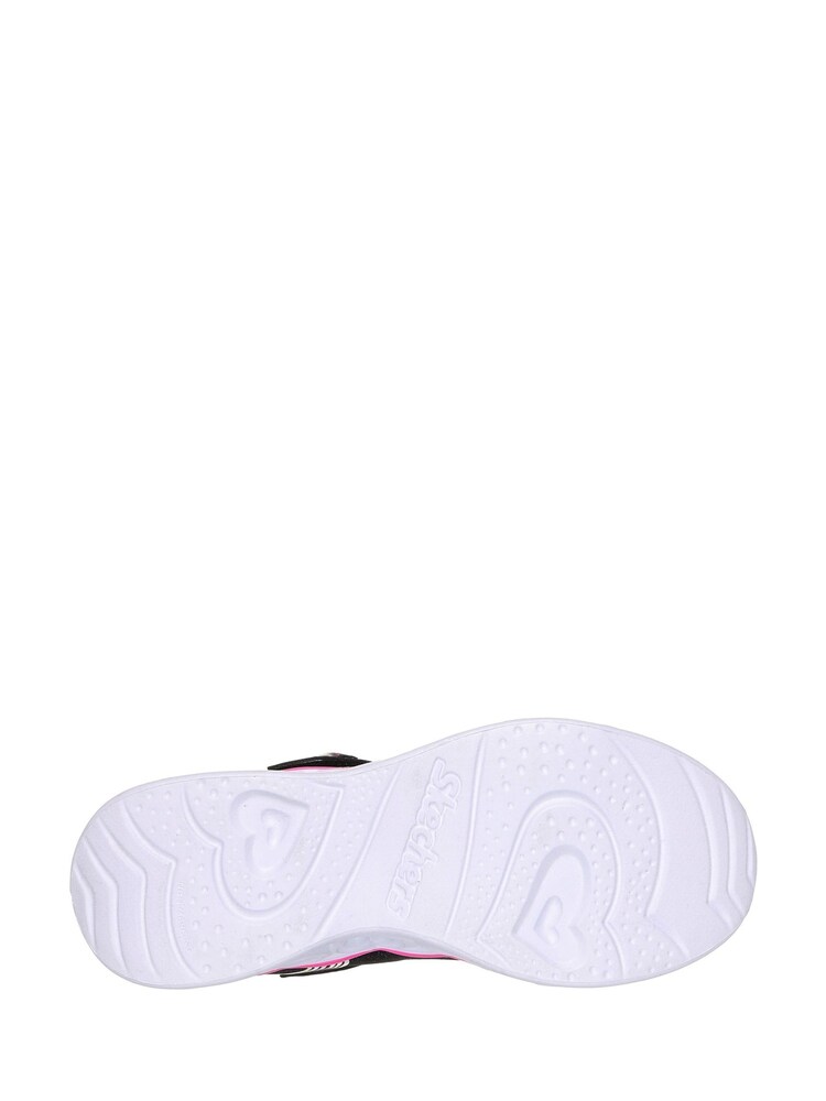 Skechers Black Heart Lights Retro Hearts Trainers - Image 3 of 3