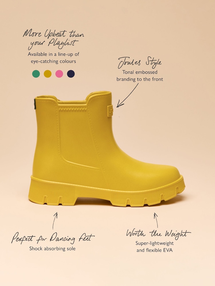 Joules Raindance Yellow Lightweight Ankle Wellies - Image 7 of 8