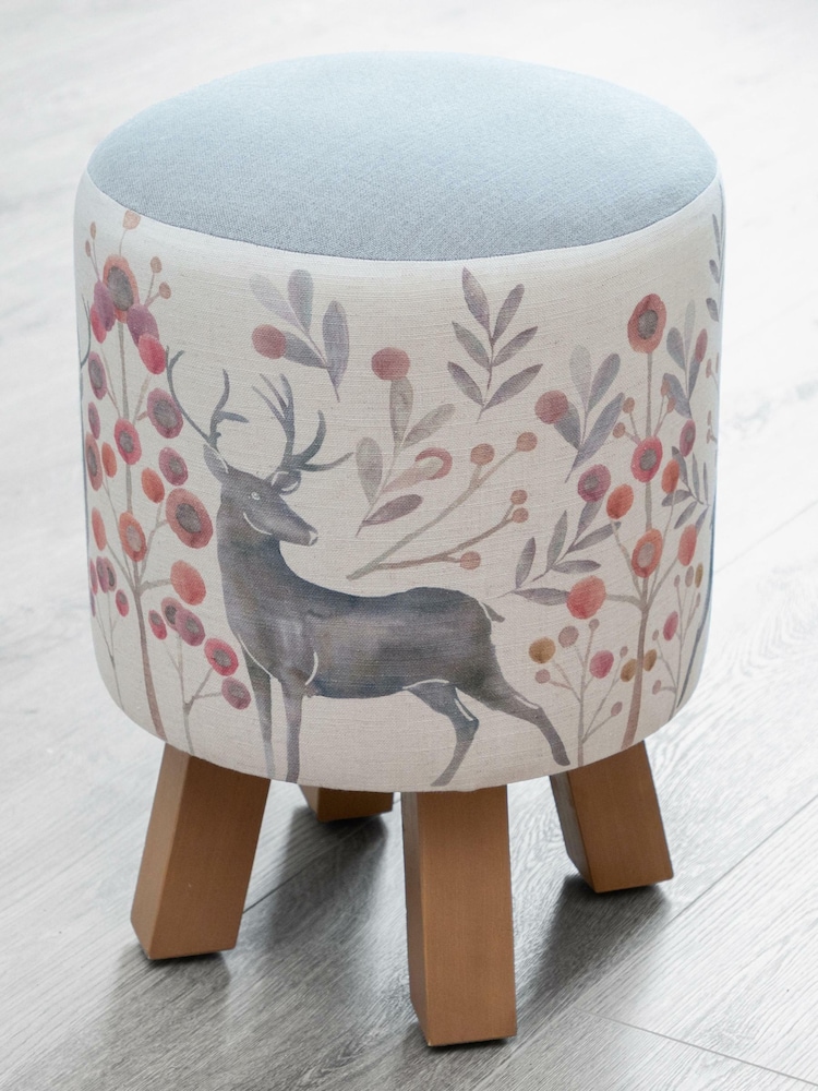 Voyage Maison Edo Mulberry Monty Round Footstool - Image 2 of 2