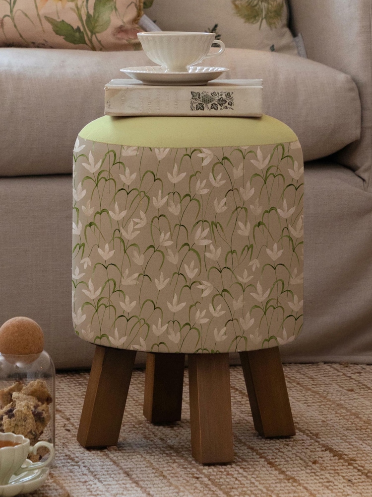 Voyage Maison Fresia Stone Monty Round Footstool - Image 1 of 2