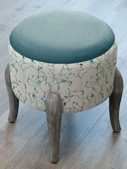 Voyage Maison Carrara Ocean Finn Round Footstool - Image 2 of 2