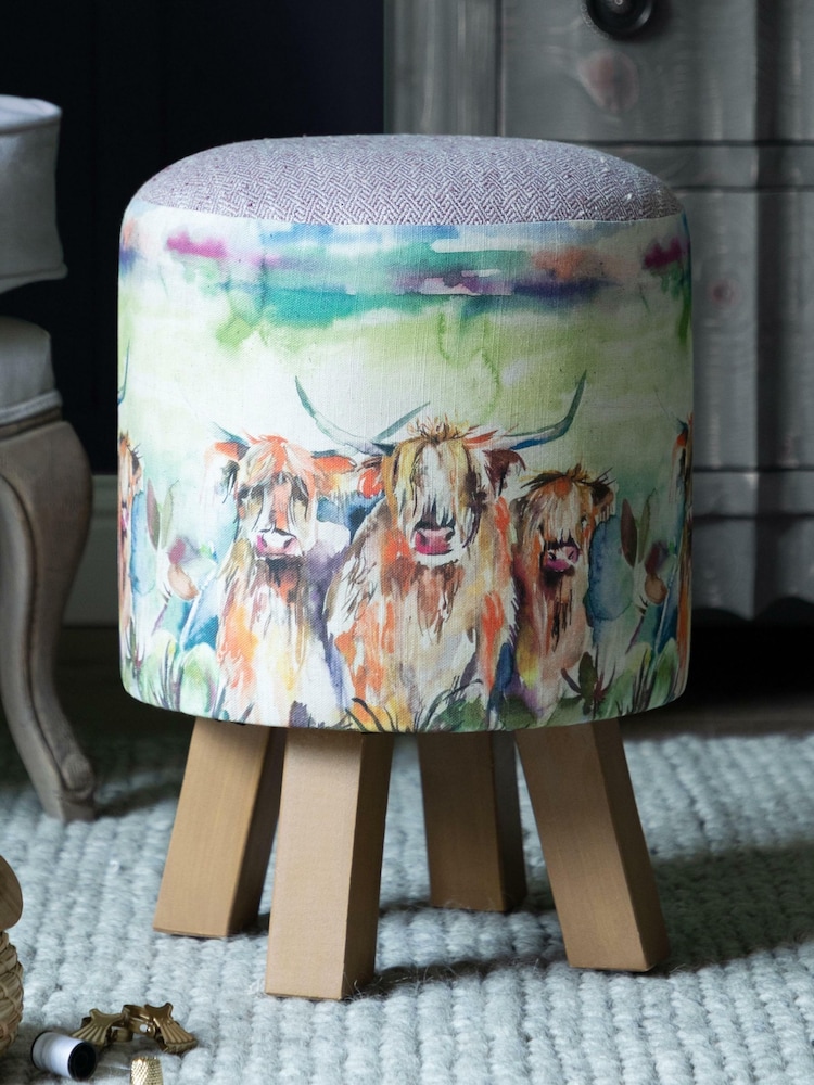 Voyage Maison Heilan Herd Monty Round Footstool - Image 1 of 3