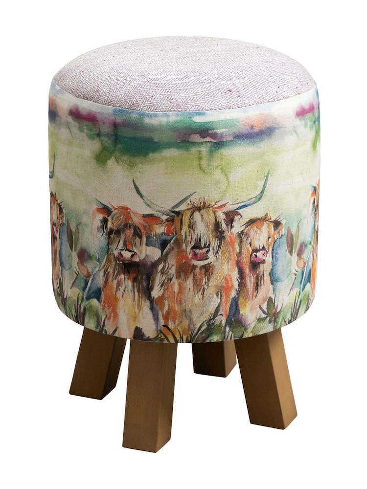 Voyage Maison Heilan Herd Monty Round Footstool - Image 3 of 3