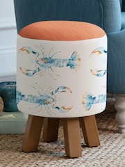 Voyage Maison Crustaceans Monty Round Footstool - Image 1 of 3