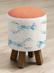 Voyage Maison Crustaceans Monty Round Footstool - Image 2 of 3