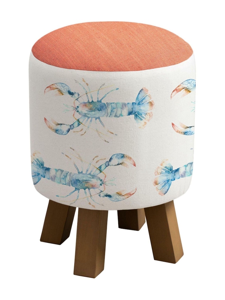 Voyage Maison Crustaceans Monty Round Footstool - Image 3 of 3