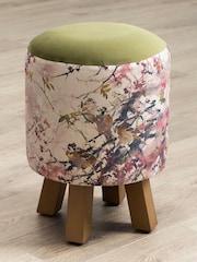 Voyage Maison Brushwood Blossom Monty Round Footstool - Image 2 of 2