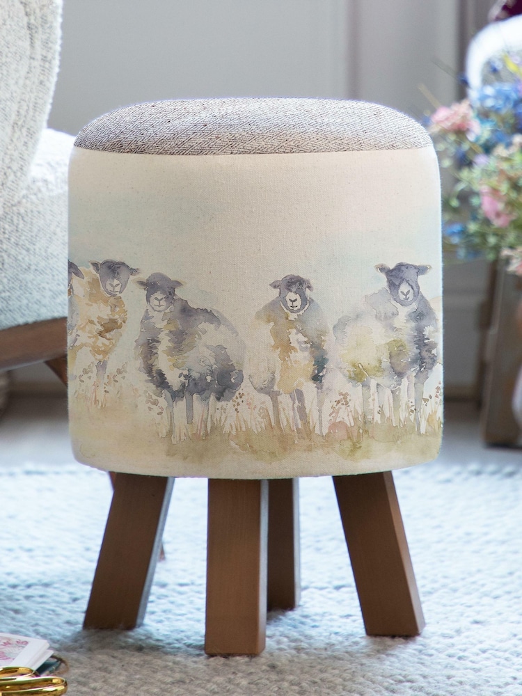 Voyage Maison Comeby Monty Round Footstool - Image 1 of 2