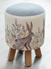 Voyage Maison Kensuri Mulberry Monty Round Footstool - Image 2 of 2