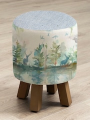 Voyage Maison Wilderness Topaz Monty Round Footstool - Image 1 of 2