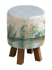 Voyage Maison Wilderness Topaz Monty Round Footstool - Image 2 of 2