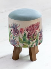 Voyage Maison Fairytale Bristles Damson Monty Round Footstool - Image 2 of 2
