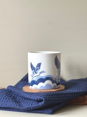 Scruffy Little Herbert Blue Flying Ducks Mug - Image 2 of 4