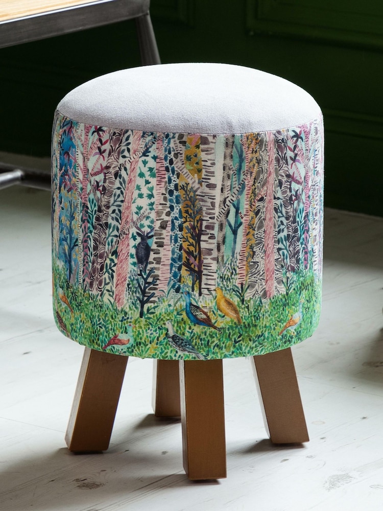 Voyage Maison Whimsical Tale Dawn Monty Round Footstool - Image 1 of 2