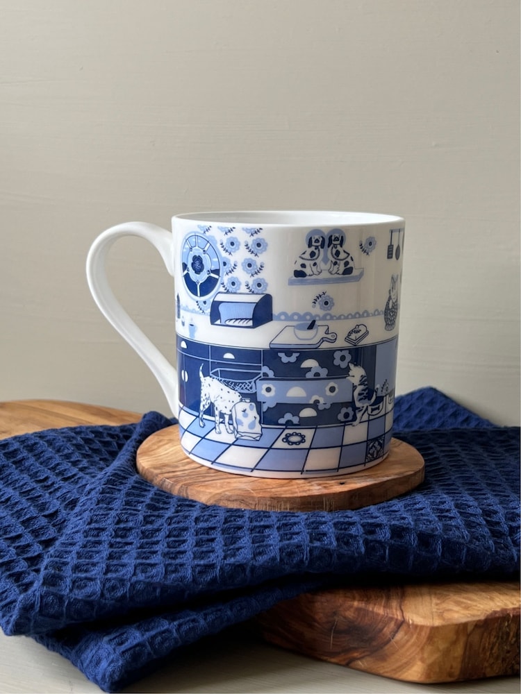 Scruffy Little Herbert Blue Retro Kitchen Mug - Image 2 of 4