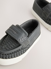 Charcoal Grey Woven Loafers - Image 7 of 9