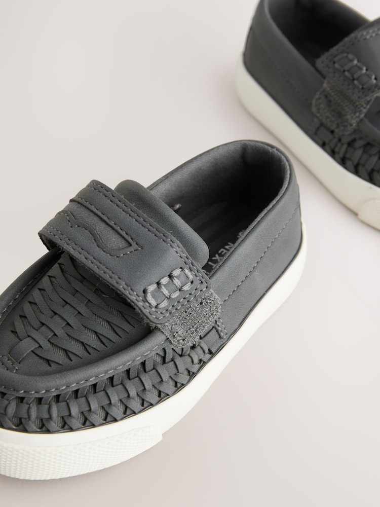 Charcoal Grey Woven Loafers - Image 7 of 9