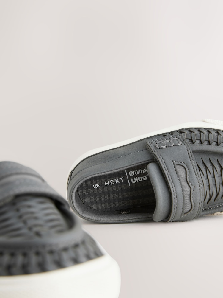 Charcoal Grey Woven Loafers - Image 8 of 9