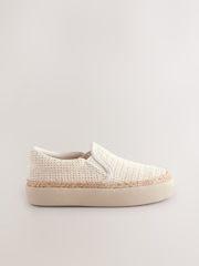 Neutral Woven Loafers - Image 2 of 5