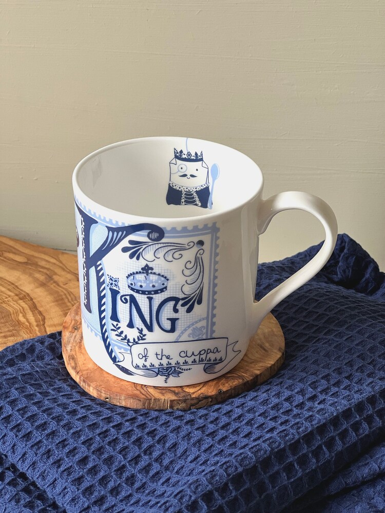 Scruffy Little Herbert Blue King Of The Cuppa Mug - Image 1 of 5 Scruffy Little Herbert Blue King Of The Cuppa Mug - Image 1 of 5