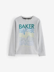 Baker by Ted Baker Multi Graphic Long Sleeve 100% Cotton T-Shirts 3 Pack - Bild 4 von 7