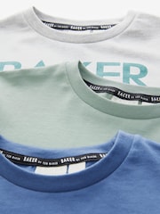 Baker by Ted Baker Multi Graphic Long Sleeve 100% Cotton T-Shirts 3 Pack - Bild 6 von 7