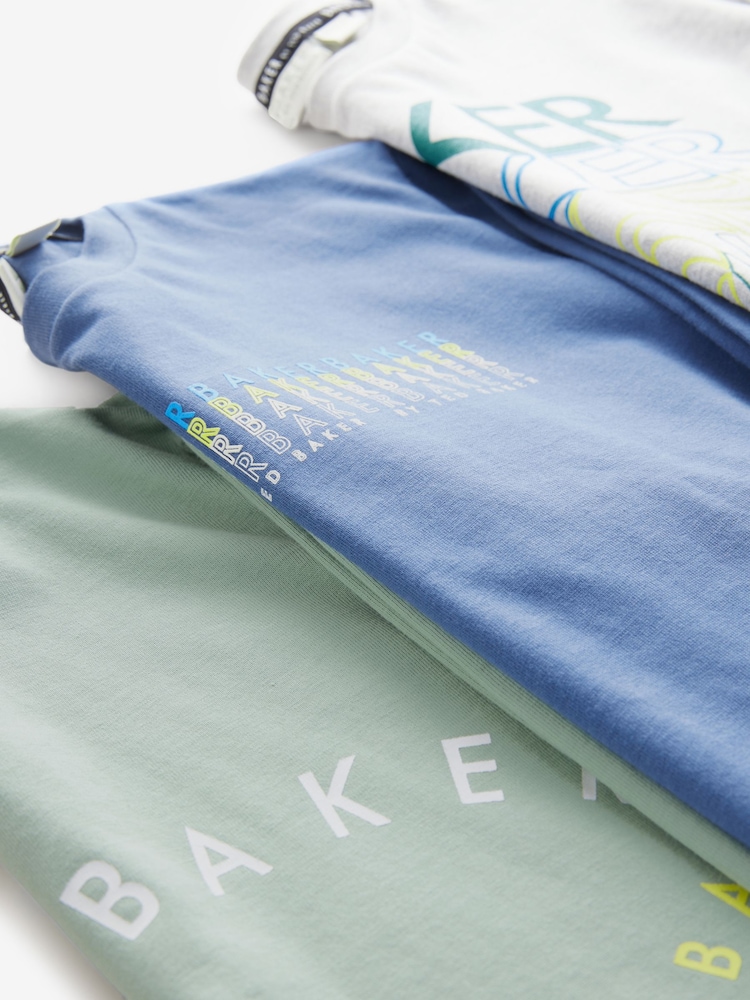 Baker by Ted Baker Multi Graphic Long Sleeve 100% Cotton T-Shirts 3 Pack - Bild 7 von 7 Baker by Ted Baker Multi Graphic Long Sleeve 100% Cotton T-Shirts 3 Pack - Bild 7 von 7